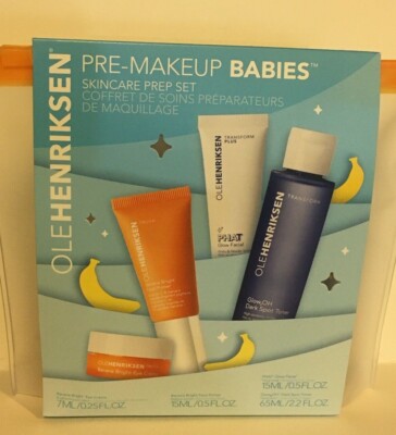 Ole Henriksen Pre-Makeup Babies Skincare PREP Set -Face Primer, Bright Eye Creme