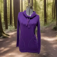 Lands End Top Size XS Activewear Top Pullover Hoodie Base Layer Gym Training