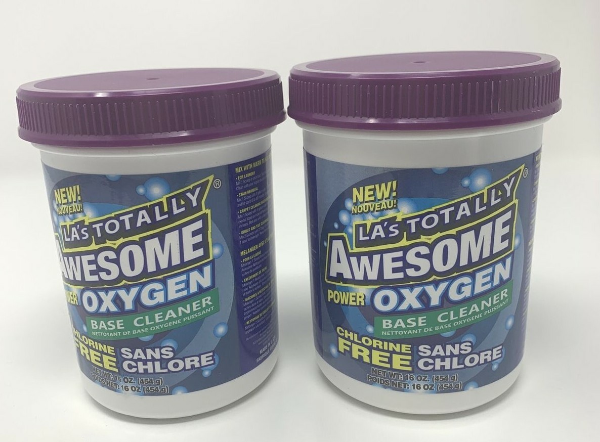 Totally Awesome Power Oxygen Base Cleaner Chlorine Free 16 oz Pack of 2