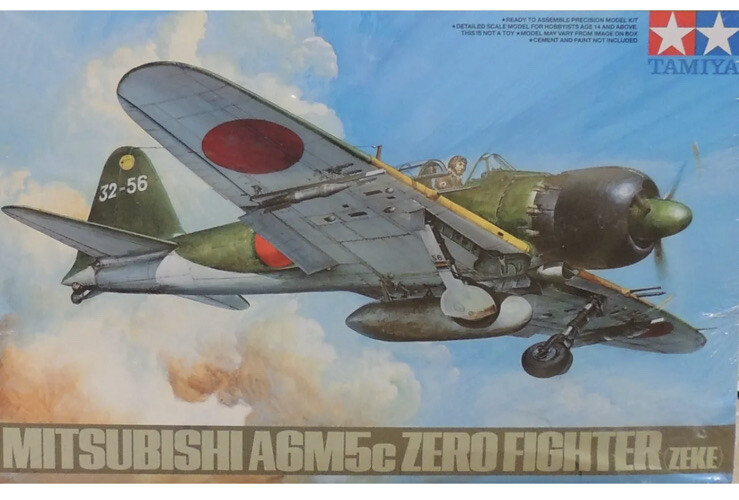 WWII JAPANESE A6M5C ZERO FIGHTER ZEKE TAMIYA 1:48 PLASTIC MO