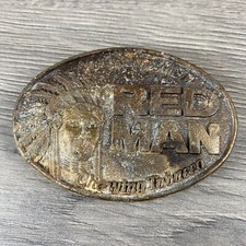 Tobacco Co Red Man Chewing Tobacco Belt Buckle READ