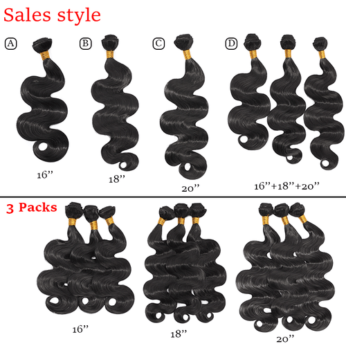 Brazilian Body Wave 100% Soft Hair Piece 3 Bundles 300g As Human Hair Extensions - Picture 14 of 27