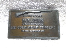 I Will Give Up my Gun When They Pry My Cold Dead Fingers From Around It Buckle 2