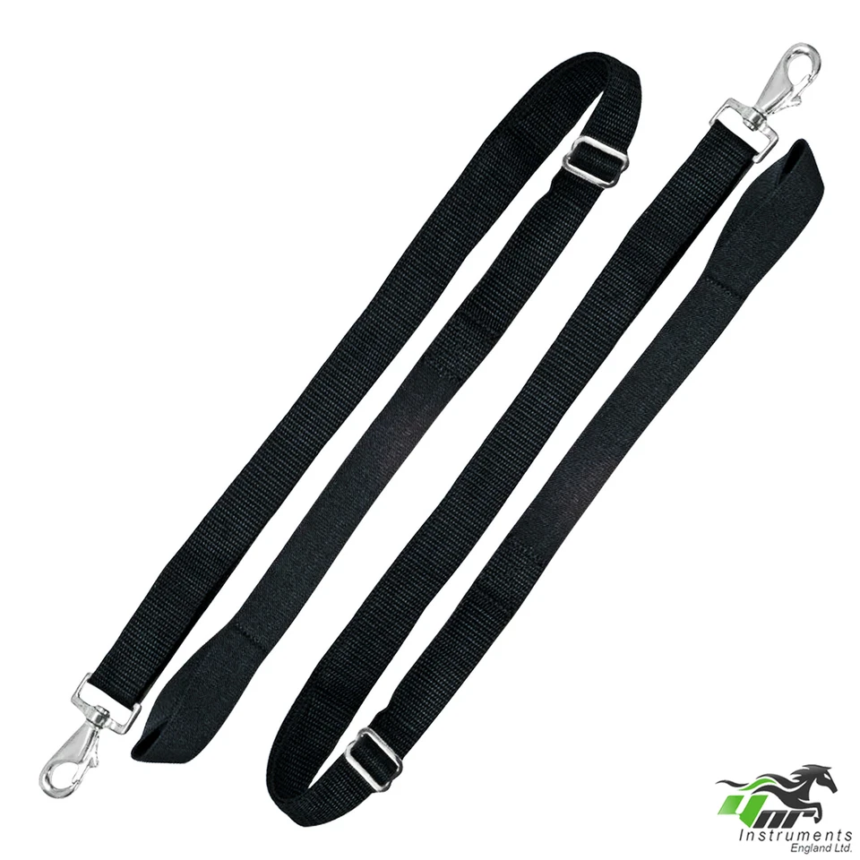 2 Horse Pony Rug Blanket Replacement Leg Straps Adjustable 60cm - 100cm BLACK - Image 2 of 4