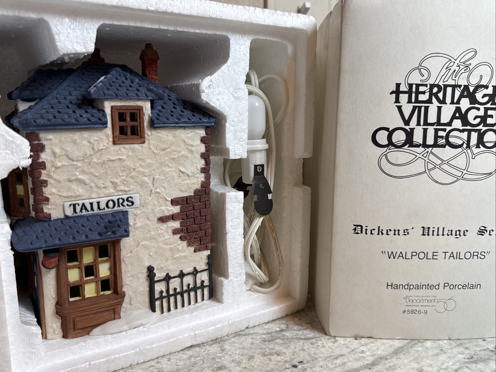 1988 Department 56 Dickens Village Heritage Walpole Tailors Figurine 5926-9