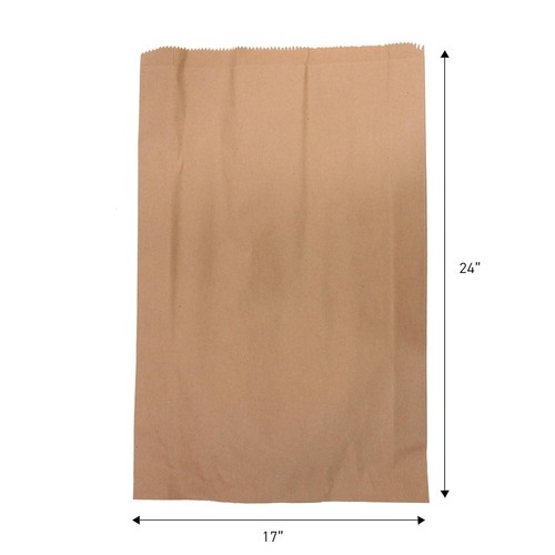 500 Paper Bags Kraft Natural Retail Merchandise 17" x 3" x 24" Gift Bag Large - Picture 2 of 6