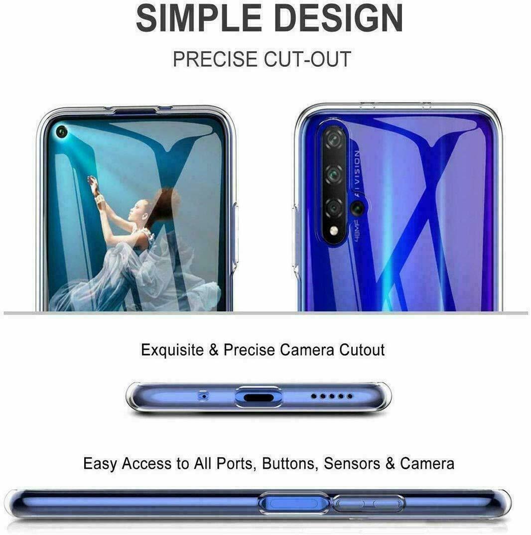 LMLQSZ Custodia per Wiko Power U20, Nero Morbido TPU Silicone Case Gel Sottile Cover + Pellicola Protettiva in Vetro Temperato per Wiko Power U20 (6,82) - LLM39