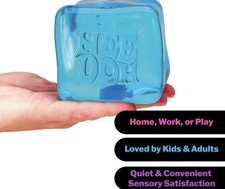 NeeDoh Nice Berg Blue XL Giant Nee Doh Niceberg Solid Squish Cube Ice Block