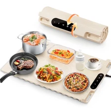 Food Warming Mat, Roll Up Electric Warming Tray, Graphene Heating Film Fast