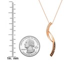 Le Vian 14K Rose Gold Necklace 1/4 cts Brown Diamond Pendant — photo 3