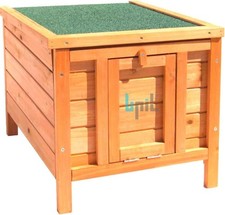 Casetta in legno nascondiglio gatti gattini cuccioli conigli porcellini d'India chiudibile a chiave casa calda UK