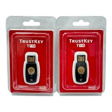 *FIDO Security Key TrustKey T110 FIDO2 U2F Two Factor Authentication -LOT OF 2-