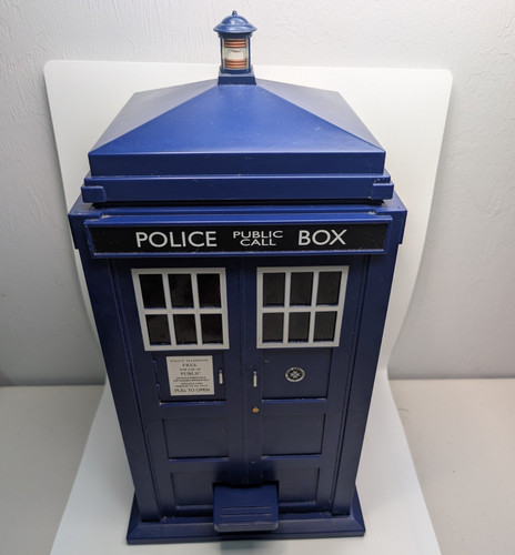 Doctor Who TARDIS Blue Police Public Call Box Collectible Container Hinged Lid
