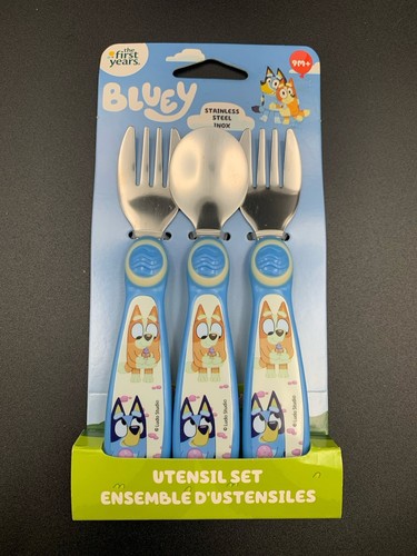 Bluey Utensil Set Of 3 New In Package Fork Spoon Knife Toddler Dishes