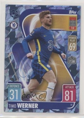 2021-22 Topps Match Attax UEFA Club Competitions Crystal Timo Werner #81 0m4q