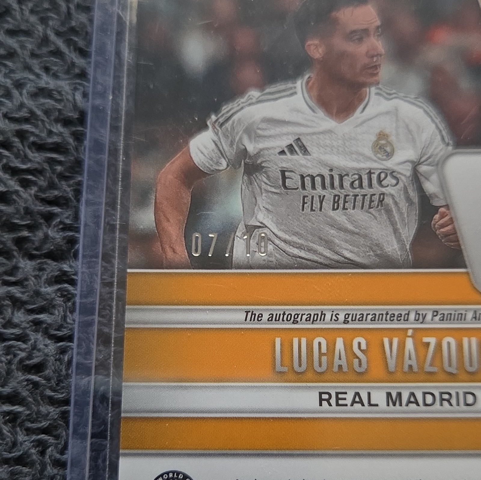Panini 2025 Prizm FIFA Club World Cup Lucas Vázquez S-LV Auto Real /10 view 3