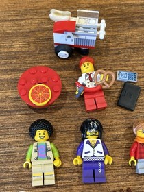 LEGO City Minifigures Figures Lot Airport 60102 Musicians Babies Grandma Hot Dog