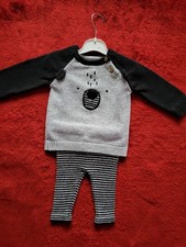 Baby Boys Bear Themed Top And Bottoms Size Upto 3 Months Brand F&F B34