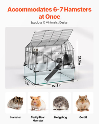 Hamster Cage, 360° Viewing Transparent Hamster Habitats, Guinea Pigs