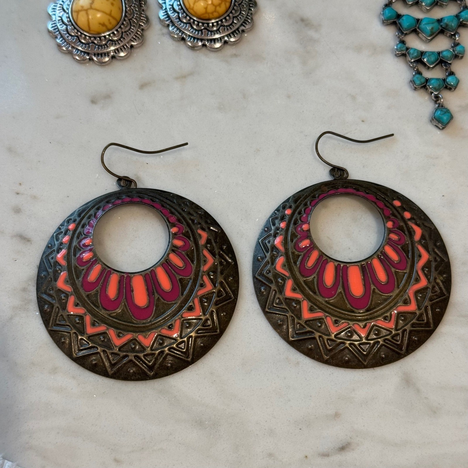 Bohemian Dangle Earring Bundle Multicolor Excelle… - image 3