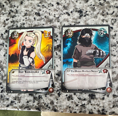 Naruto Collectible Card Game Ninja 2-Card Lot Ino Yamanaka 004 Meizu 015