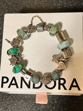 Pandora Moments Sparkling Pave Clasp Chain Snake Bracelet 19 Cm And Charm Set