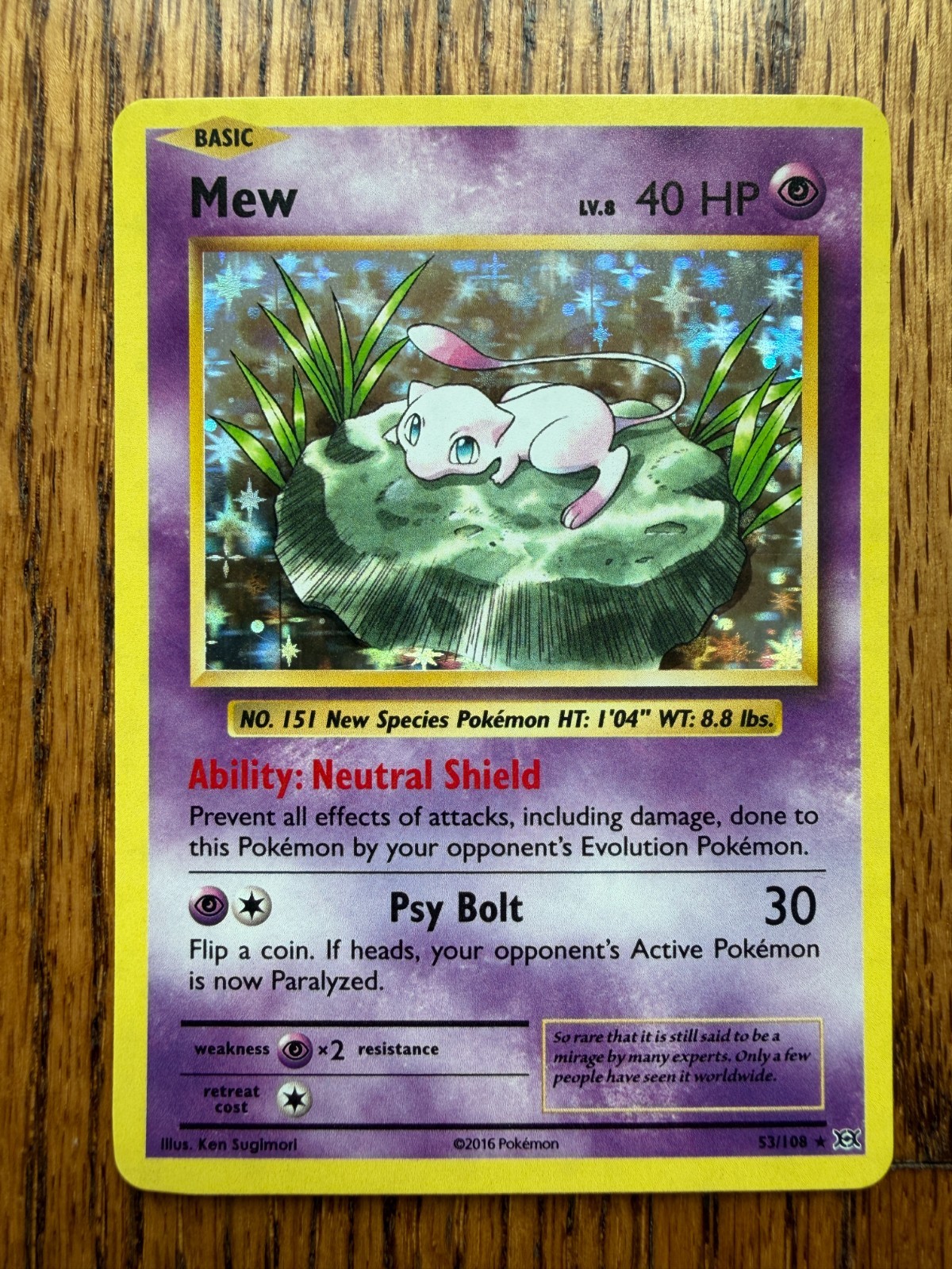 Pokemon TCG - Mew - 53/108 - Holo - XY-Evolutions - MINT condition