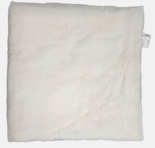 DKNY Ivory 72" X 72" Sheer Fabric Embroidered Floral Shower Curtain
