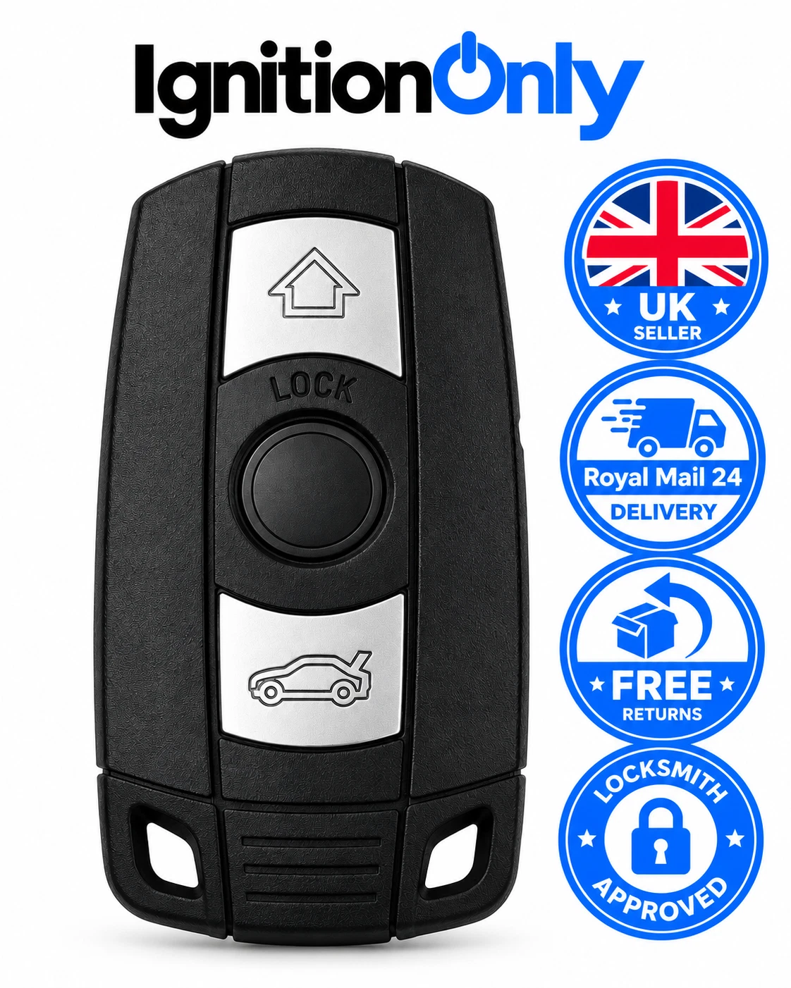 BMW CAS3 Keyless Go smart remote key — view 1