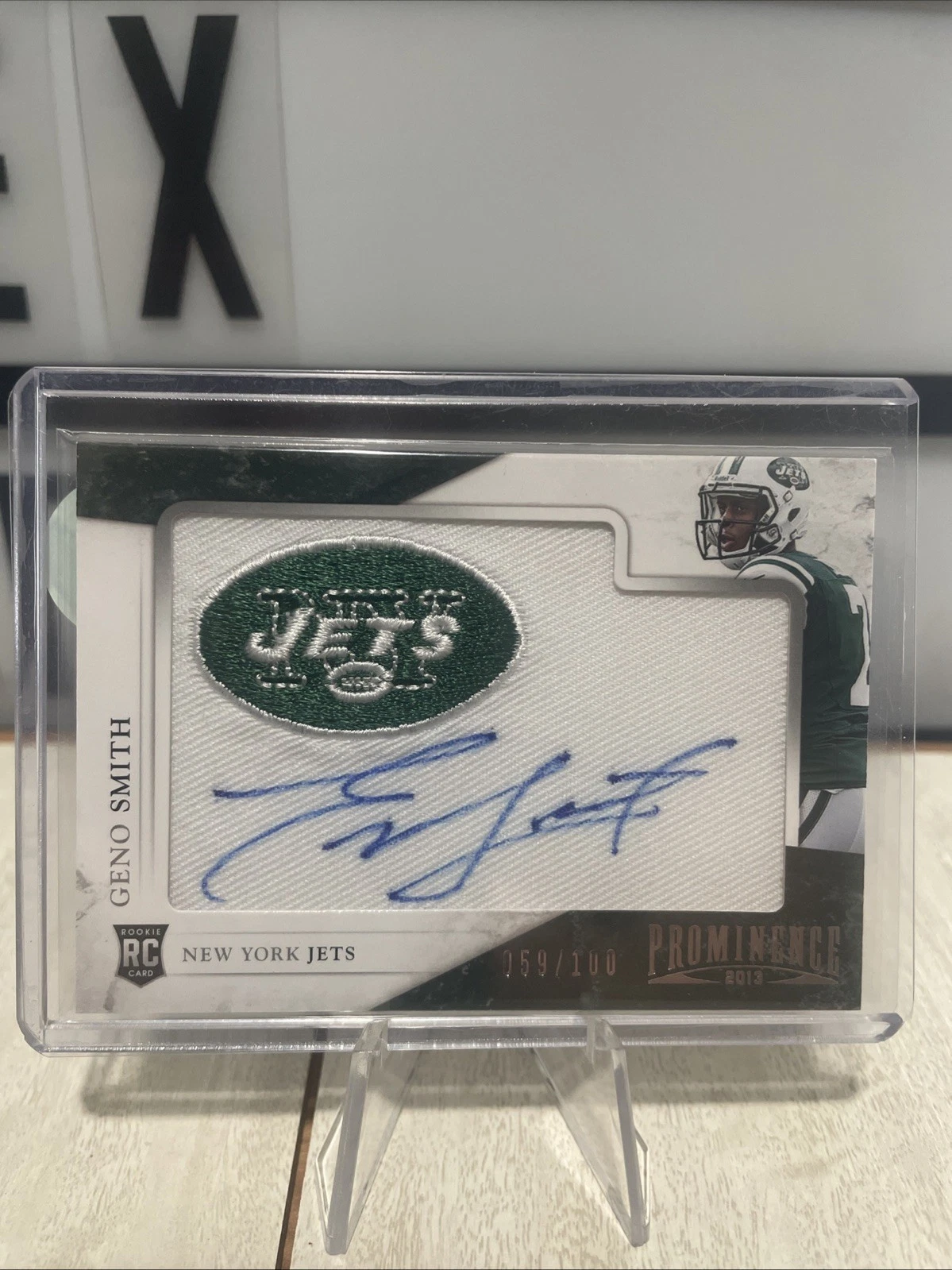 Geno Smith Panini Prominence #136 Team Logo Patch Signature