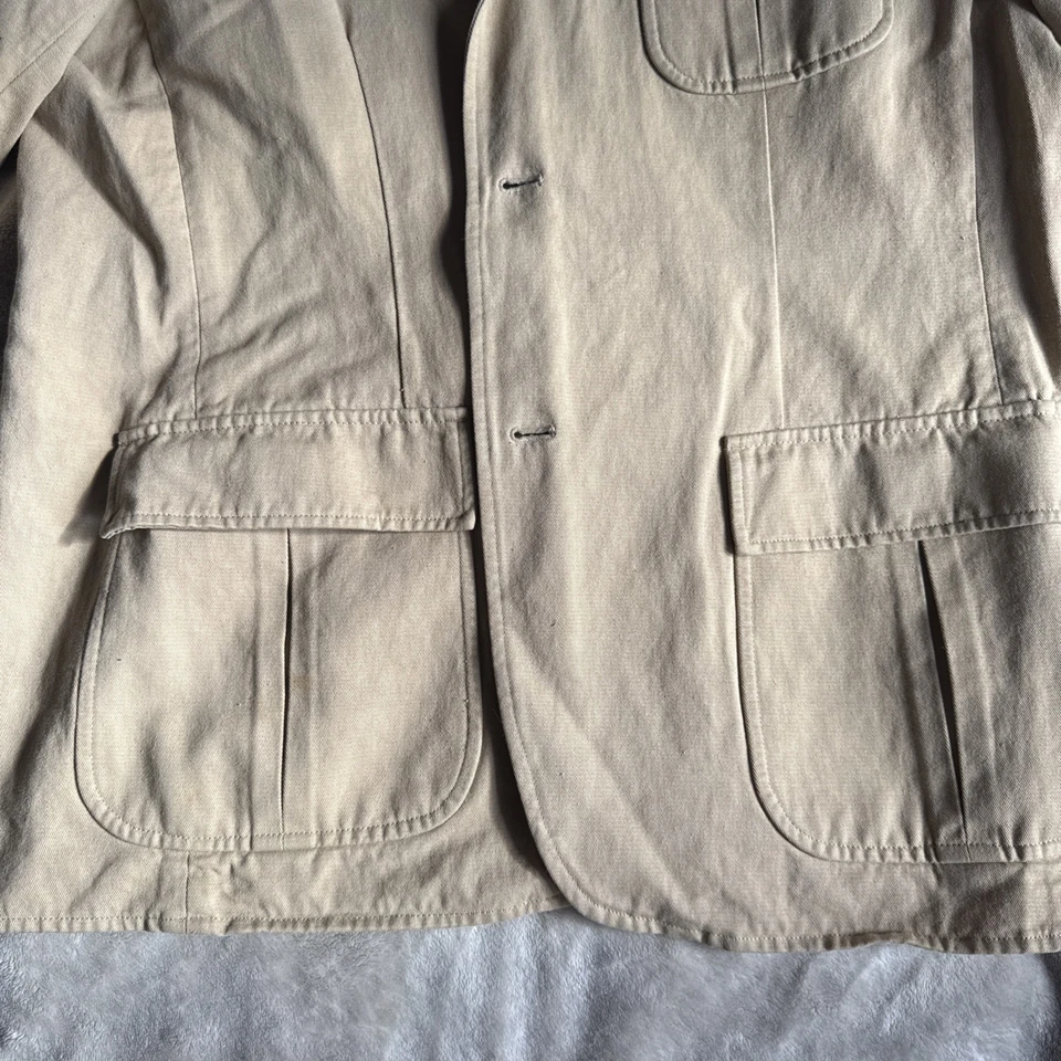 De Colección Polo Ralph Lauren Hombres Caqui Chino Tostado Abrigo Deportivo Chaqueta Sin Estructura XL Foto 2 de 4