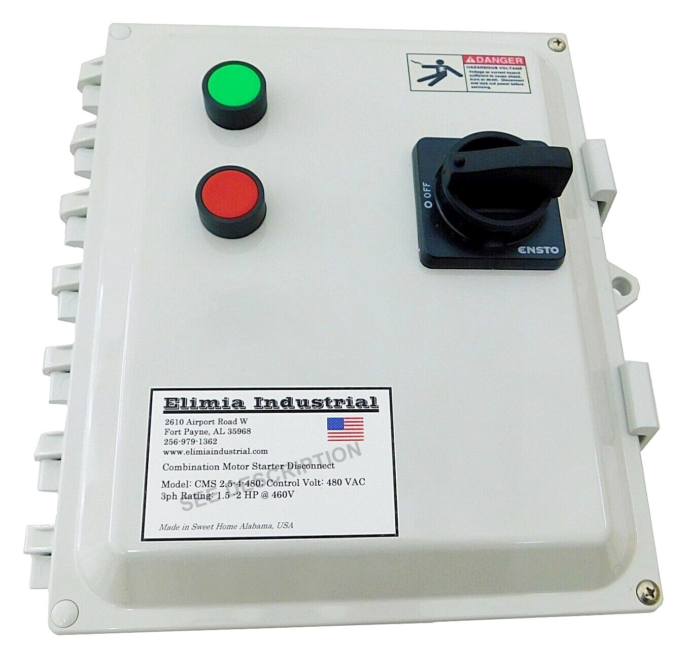 Elimia Combination Motor Starter CMS 2.5-4-480N4X-DOL 1.5 - 2 HP 480V Nema 4X UL