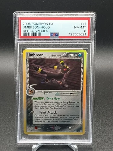 Umbreon (Delta Species) 17/113 Delta Species Holo PSA Grade 8 NM-MT