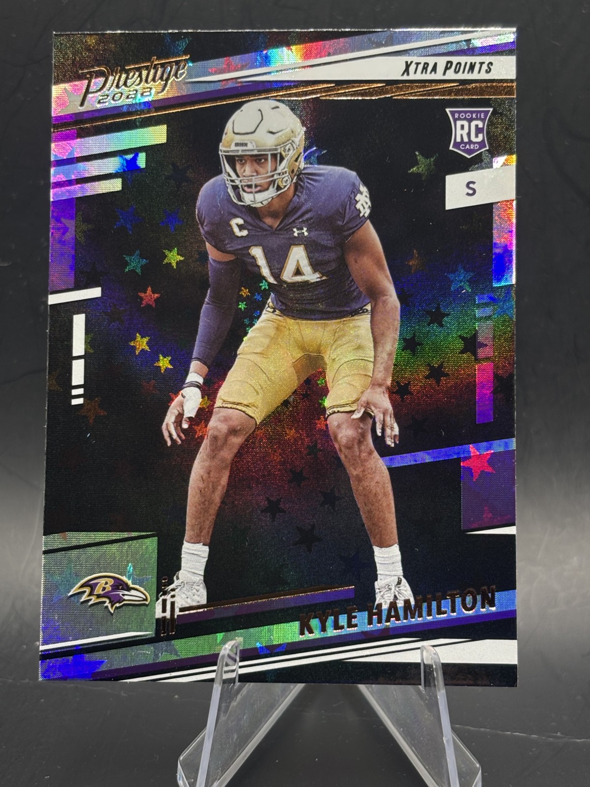2022 Panini Prestige - Rookies Kyle Hamilton #325 Xtra Points Astral (RC)