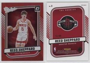 2024-25 Panini Donruss Optic The Rookies Red Prizm /99 Reed Sheppard #3 RC