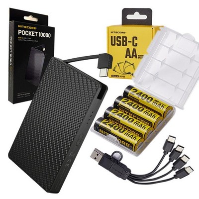 Emergency Backup Power Kit   Pocket 10000 Fast Charging Power Bank w/ NH2400 USB