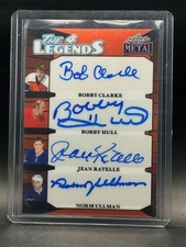 Bobby Clarke Bobby Hull Jean Ratelle Ullman Auto 2025 Leaf Metal 4 Legends 1/1