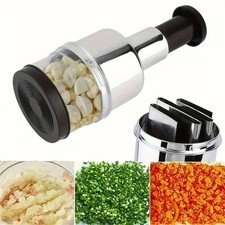 Manual Hand Press Garlic Onion Chopper Vegetable Food Chopper Processor Dicer UK