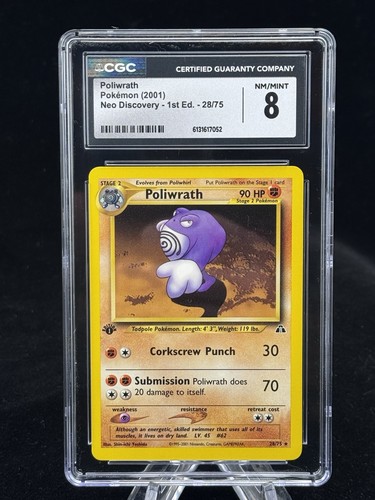 Poliwrath (1st Edition) graded CGC 8 for sale on eBay