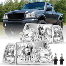 Headlight Assembly Compatible with 2001-2011 Ford Ranger Passenger Driver Side