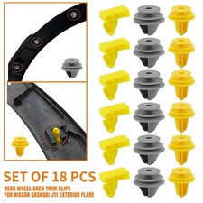 WHEEL ARCH TRIM CLIPS REAR FOR NISSAN QASHQAI J11 EXTERIOR FLARE GREY PLASTIC UK