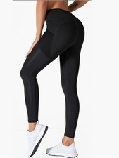 Tummy Control High Waisted Leggings - Hip Lifting Yoga Pants Side Pockets Women