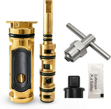 Brass Replacement Cartridge with Moen for 1222, Compatible with One Handle Fauce