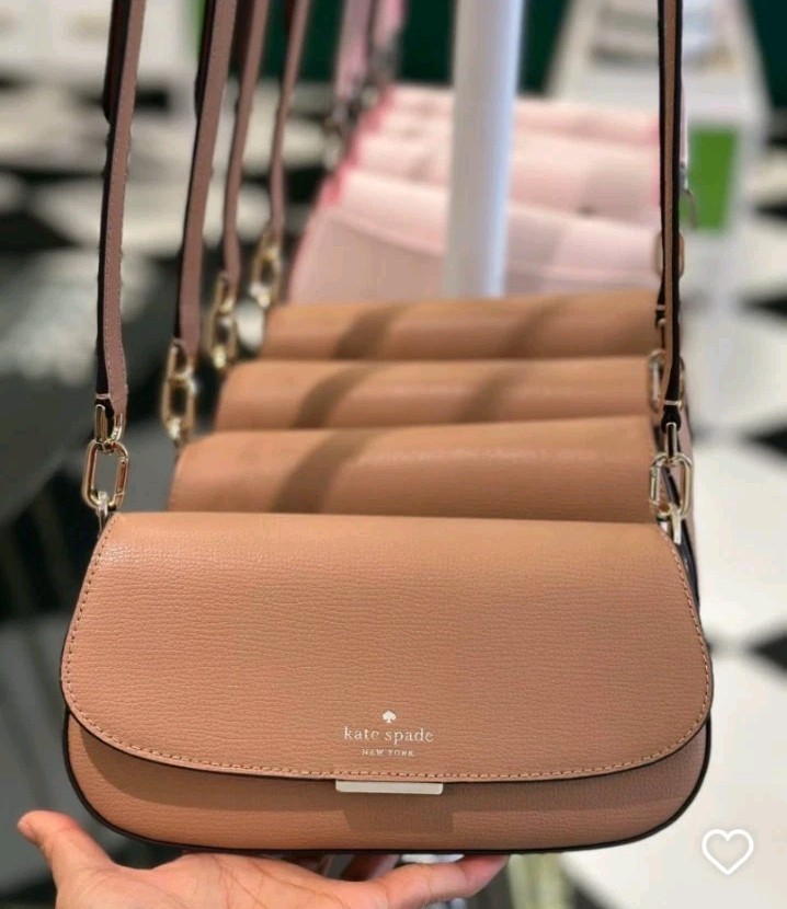 NWT Kate Spade KN644 Quinn Refined Leather Shoulder Bag In Tuscan