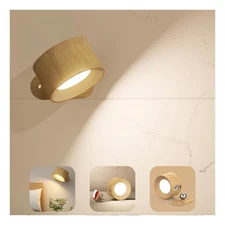 Battery Operated Wall Light, LED Wall Sconce with 3 Color Modes 3 Brightness ...