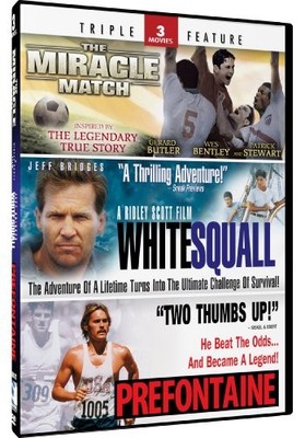 Miracle Match  Prefontane  White Squall - Triple Feature - DVD - GOOD
