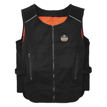 Ergodyne 6260 Cooling Vest, Cotton, Polyester, Zipper, Black, L/Xl video thumbnail