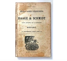 Haage & Schmidt Engros-Samen-Verzeichniss Catalogue 1900-1901 -