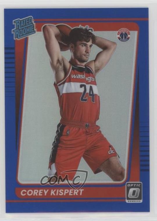 2021 Panini Donruss Optic Rated Rookie Blue Prizm 34/59 Corey Kispert #183 0l1u