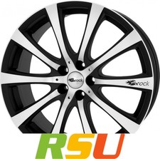 Brock B21 schwarz-matt front-poliert 8x18" ET35 LK5 110 ML 65.1 Alufelgen 18 ...